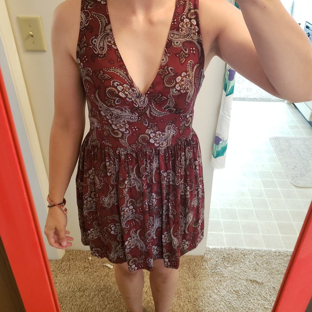 Paisley high-waisted dress